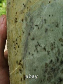 New Zealand Greenstone Nephrite Jade dendritic Pounamu slab 2.6 kilos Kokopu