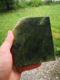 New Zealand Greenstone Nephrite Jade pyrite serpentine mix Pounamu slab lapidary