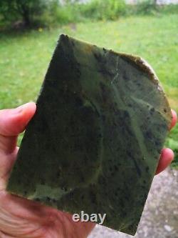 New Zealand Greenstone Nephrite Jade pyrite serpentine mix Pounamu slab lapidary