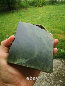 New Zealand Greenstone Nephrite Jade pyrite serpentine mix Pounamu slab lapidary