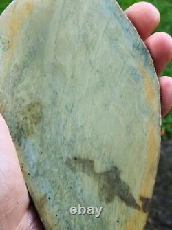 New Zealand Greenstone Pounamu Nephrite Flower Jade Rare slab lapidary carving