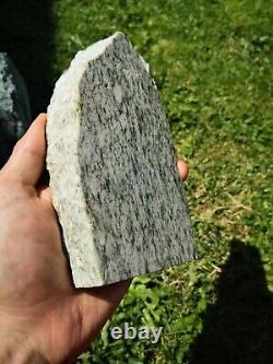 New Zealand Greenstone Pounamu Rare White Dendritic Nephrite jade slab carving