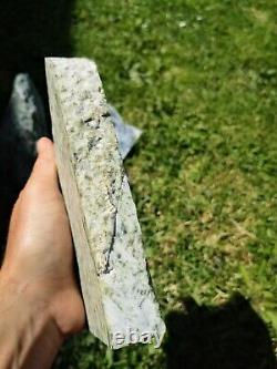 New Zealand Greenstone Pounamu Rare White Dendritic Nephrite jade slab carving