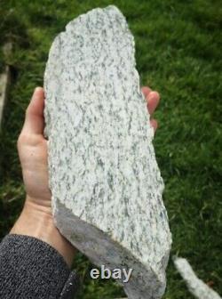 New Zealand Greenstone Pounamu Rare White Nephrite jade slab 2.4kg