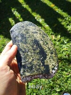 New Zealand Greenstone Serpentine Flower Pounamu carving lapidary Picture slab