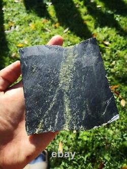 New Zealand Greenstone Serpentine Flower Pounamu carving lapidary Picture slab