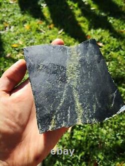 New Zealand Greenstone Serpentine Flower Pounamu carving lapidary Picture slab