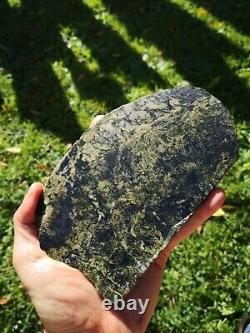 New Zealand Greenstone Serpentine Flower Pounamu carving lapidary Picture slab