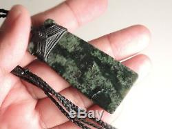 New Zealand Greenstone TANGIWAI Maori Pounamu BOWENITE Dark Green Toki ADZE