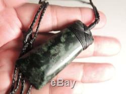 New Zealand Greenstone TANGIWAI Maori Pounamu BOWENITE Dark Green Toki ADZE