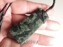 New Zealand Greenstone TANGIWAI Maori Pounamu BOWENITE Dark Green Toki ADZE