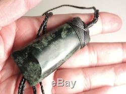 New Zealand Greenstone TANGIWAI Maori Pounamu BOWENITE Dark Green Toki ADZE