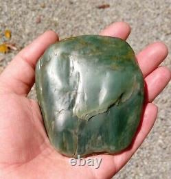 New Zealand Greenstone serpentine (Maori Jade) Pounamu natural pebble 243.8 gram