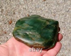 New Zealand Greenstone serpentine (Maori Jade) Pounamu natural pebble 243.8 gram