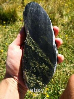 New Zealand Greenstone serpentine Pounamu Large slice 785 grams