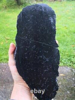 New Zealand Greenstone serpentine Pounamu large slab carving 1.4kg Rare