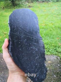 New Zealand Greenstone serpentine Pounamu large slab carving 1.4kg Rare