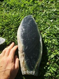 New Zealand Greenstone serpentine Pounamu large slab carving 2.9kg carving Rare