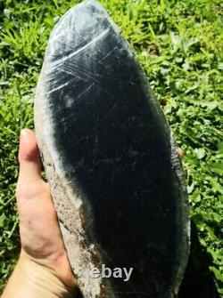 New Zealand Greenstone serpentine Pounamu large slab carving 2.9kg carving Rare
