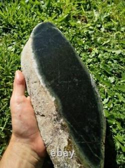 New Zealand Greenstone serpentine Pounamu large slab carving 2.9kg carving Rare