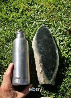 New Zealand Greenstone serpentine Pounamu large slab carving 2.9kg carving Rare