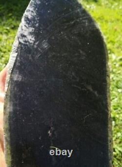 New Zealand Greenstone serpentine Pounamu large slab carving 2.9kg carving Rare