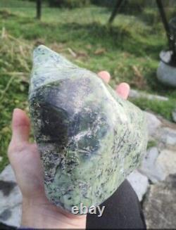 New Zealand Greenstone serpentine Pounamu polished touchstone carving lapidary