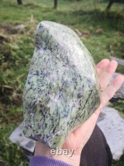 New Zealand Greenstone serpentine Pounamu polished touchstone carving lapidary