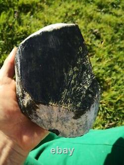 New Zealand Greenstone serpentine flower Pounamu Large slab block stone carving