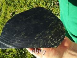 New Zealand Greenstone serpentine flower Pounamu Large slab block stone carving