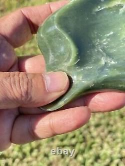New Zealand INANGA Nephrirte Jade Small POUNAMU Bowl Unique/ARTISTIC One Off WOW