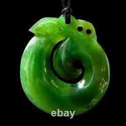 New Zealand Jade Pendant, Maori Necklace Koru, New Zealand Craft, Natural Jade