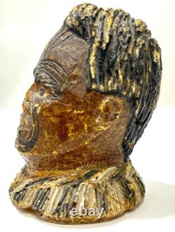 New Zealand Kauri Gum Similar to Amber Copal Carving Maori Warrior 19th Century