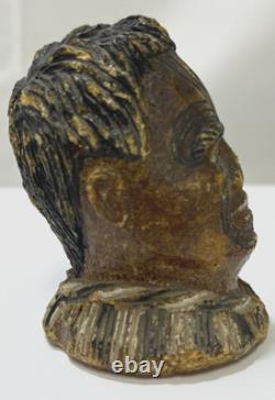 New Zealand Kauri Gum Similar to Amber Copal Carving Maori Warrior 19th Century