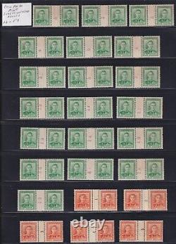 New Zealand King George VI Counter Coil Gutter Pairs Collection of Over 190