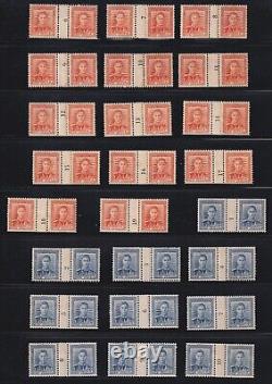 New Zealand King George VI Counter Coil Gutter Pairs Collection of Over 190