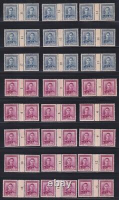 New Zealand King George VI Counter Coil Gutter Pairs Collection of Over 190