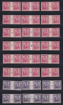 New Zealand King George VI Counter Coil Gutter Pairs Collection of Over 190