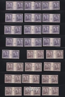 New Zealand King George VI Counter Coil Gutter Pairs Collection of Over 190
