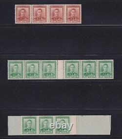 New Zealand King George VI Counter Coil Gutter Pairs Collection of Over 190