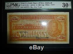 New Zealand Lot P-S232b 1926 1932 10 Shillings PMG VF 30 Add Collection