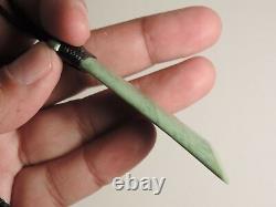 New Zealand Maori Greenstone Pounamu TOKI LIGHT GREEN INANGA Nephrite Jade ADZE