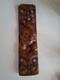 New Zealand Maori Tiki Wooden Timber Carved Wall Hanging Paua Shell Eyes 45 Cm