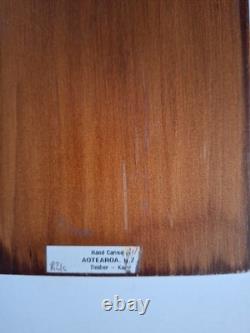 New Zealand Maori Tiki Wooden Timber Carved Wall Hanging Paua Shell Eyes 45 Cm