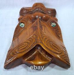 New Zealand Maori Wall Art Wooden Carved Mask Wheku Tribal Traditional Craft