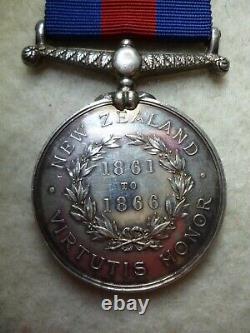 New Zealand Medal, 1845-66, reverse 1861 1866 to Stubbs, 57th Foot, Middlesex