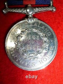 New Zealand Medal, 1845-66, reverse dated 1863 to 1866 to 12th Suffolk Regiment