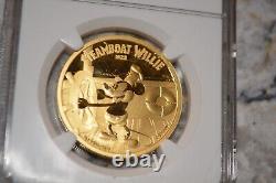 New Zealand Mint Disney Donald Duck & Mickey Mouse 1 Oz. $200 Gold Coins Set NIB