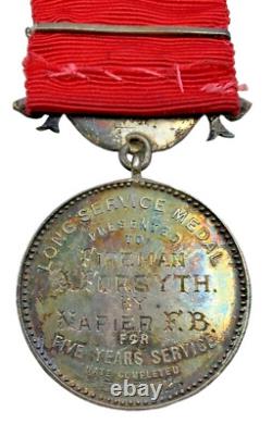 New Zealand Napier Fire Brigade 19 Years Long Service Silver Medal 1922 Dated