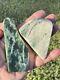 New Zealand Nephrite Greenstone MAORI Pounamu MARSDEN Jade 2 OFFCUTS 100 & 80 mm